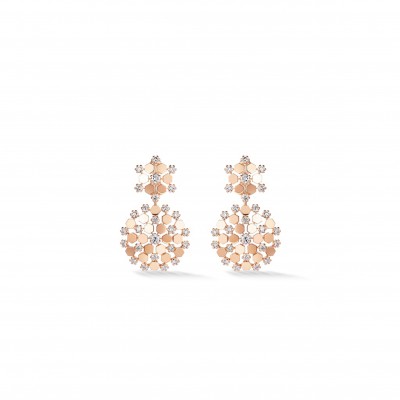 CHAUMET BEE DE EARRINGSROSE GOLD DIAMONDS 085407